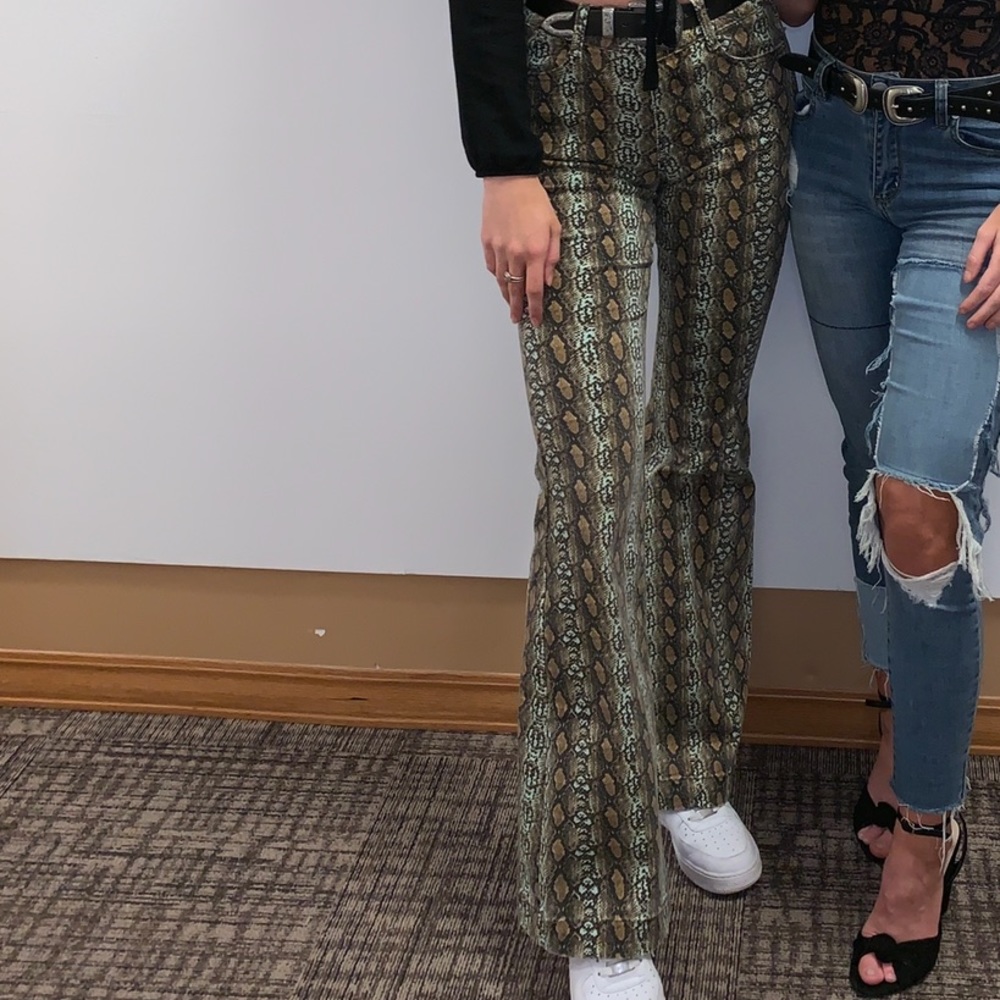 Urban Outfitters BDG wide leg snake print jeans